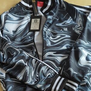 Black and White Swirl Lightweight Jacket
